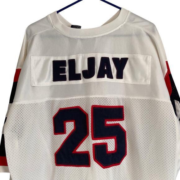 Y2K Eljay #25 Blue White Throwback NFL Jersey Sz 2XLT Oversize Football All Pro - Picture 7 of 15